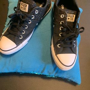 Black Converse Chuck Taylors with sparkles